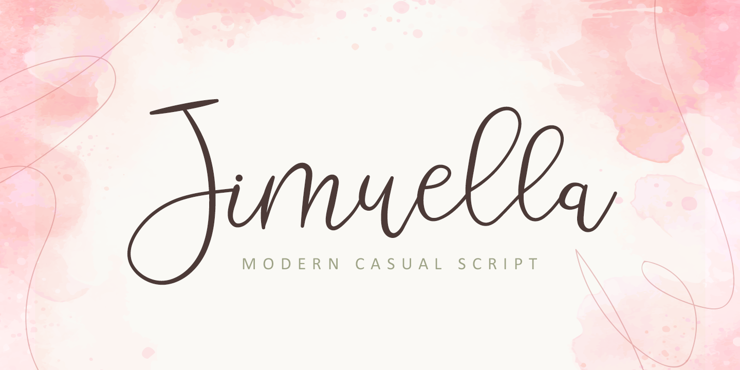 Пример шрифта Jimuella